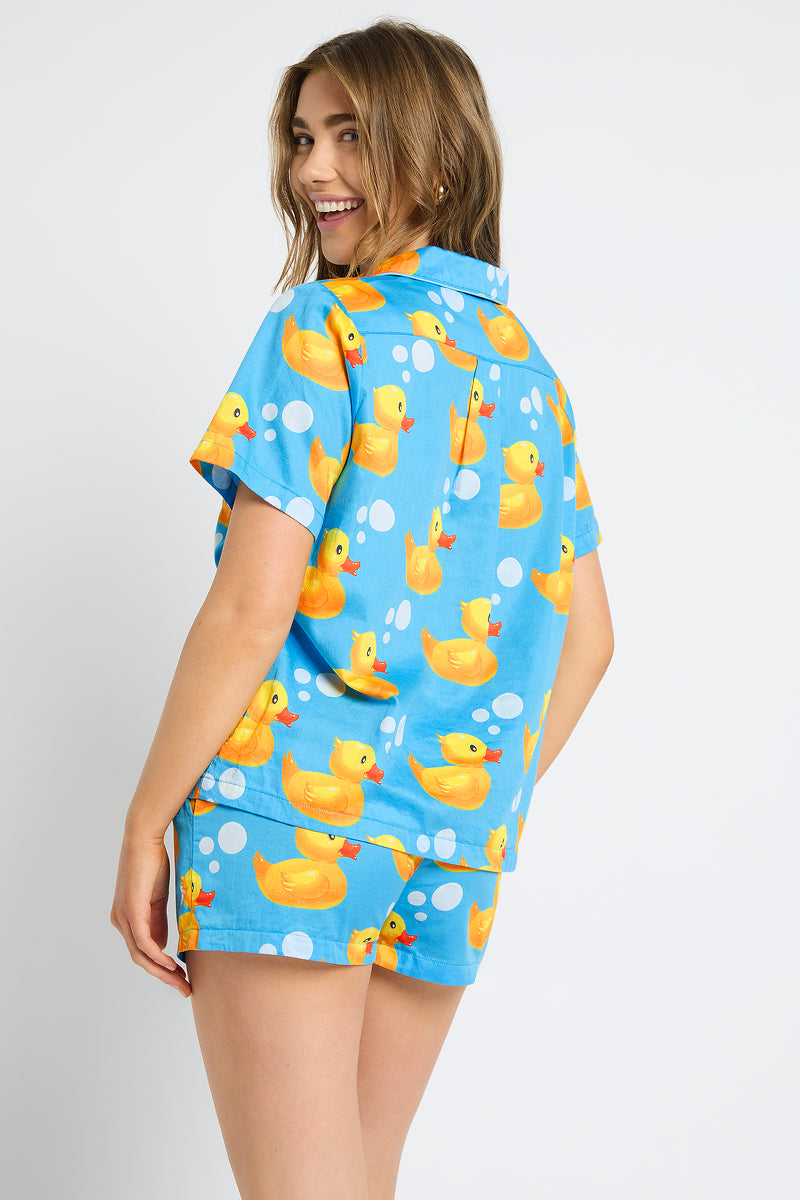 Women's Pyjama Set in Rubber Ducks