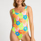 Scoop One Piece in Big Ol Flowers