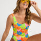 Scoop One Piece in Big Ol Flowers