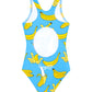 Girls One Piece in Blue Bananas