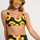 Palm Beach Top in Black Sunflowers