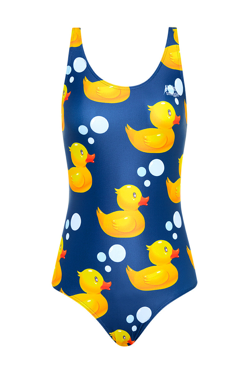 Thick Strap Racer in Navy Rubber Duck