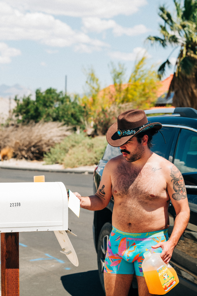 Men's Underwear Trunks in Techno Parrots
