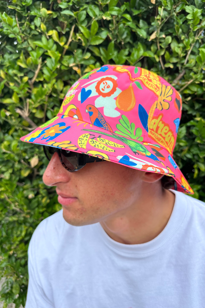 Bucket Hat 2.0 in Pink Day Dreamers