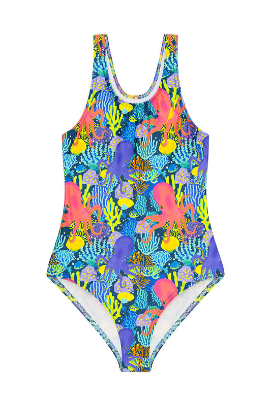 Girls One Piece in Coral Reef