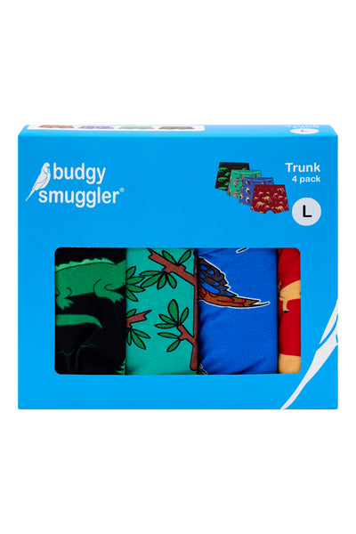 Men's Underwear Trunks 4 Pack in Aussie Animals