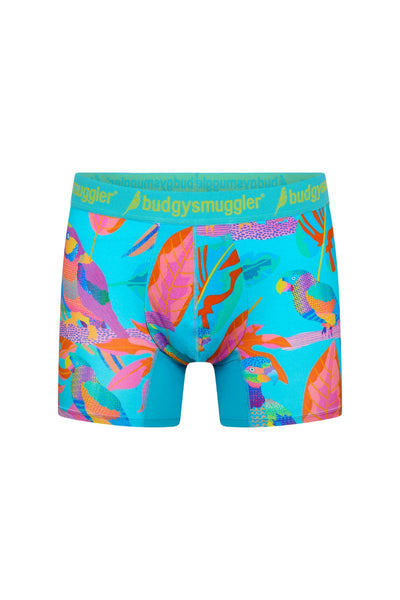 Men's Underwear Trunks in Techno Parrots