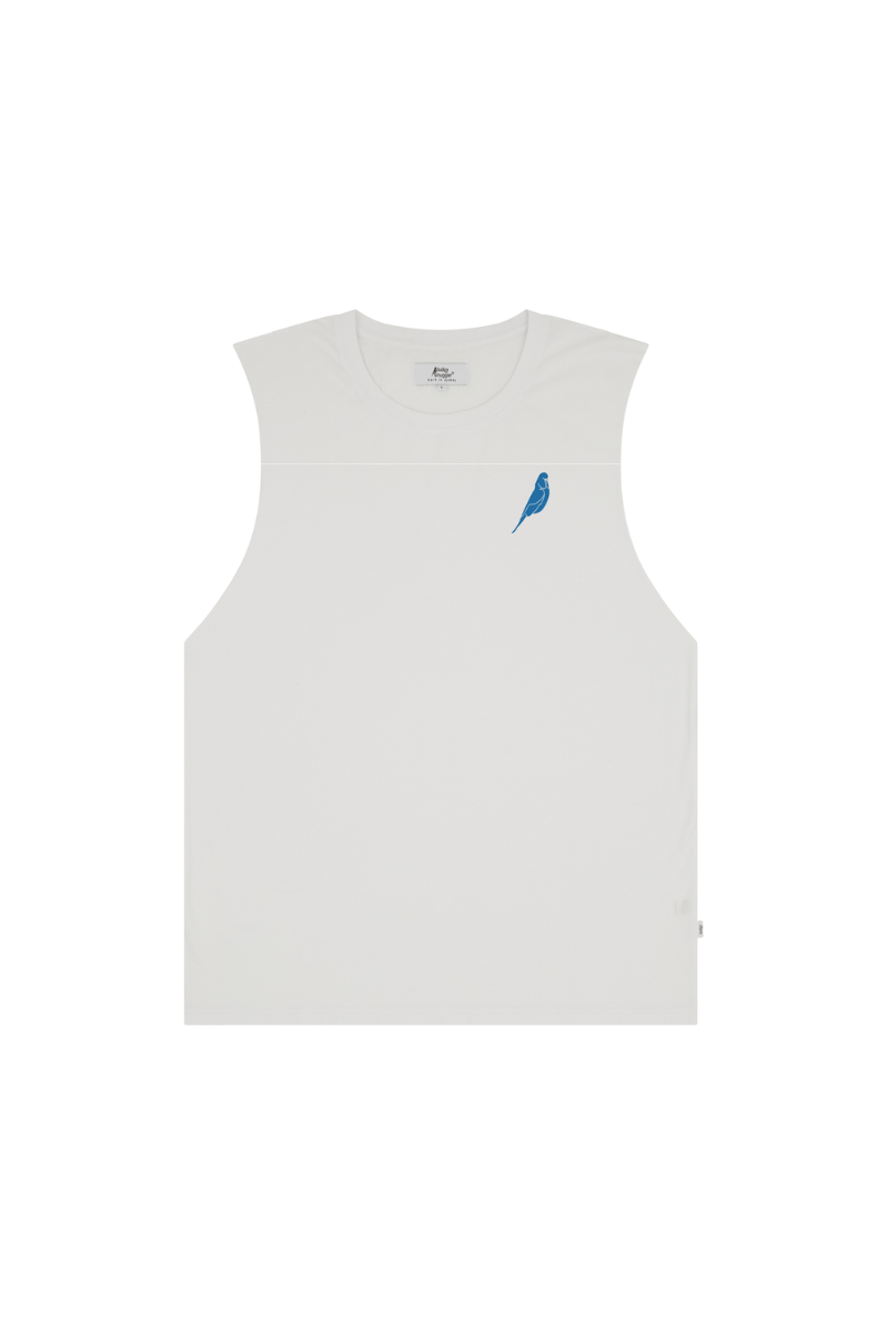 White Singlet with Budgy Arch