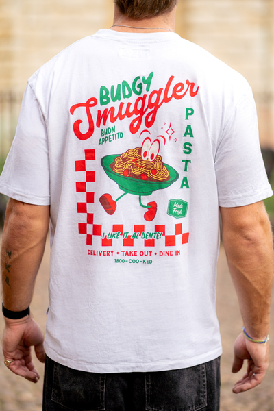 White Tee with Pasta Shop