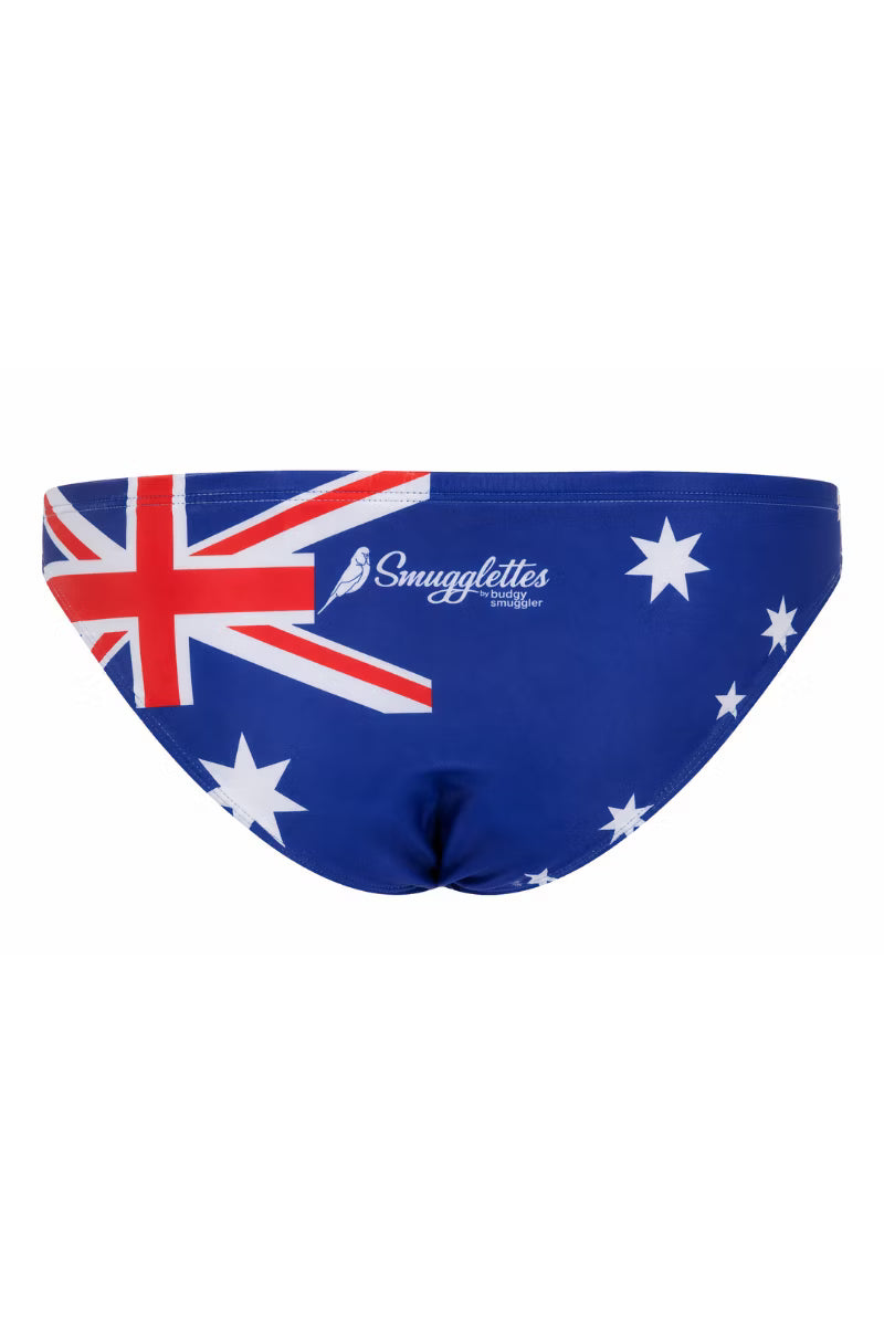Australian flag swimwear bottom on white background 