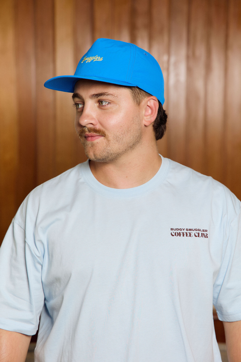 Lightweight Light Blue Tee with Coffee Club