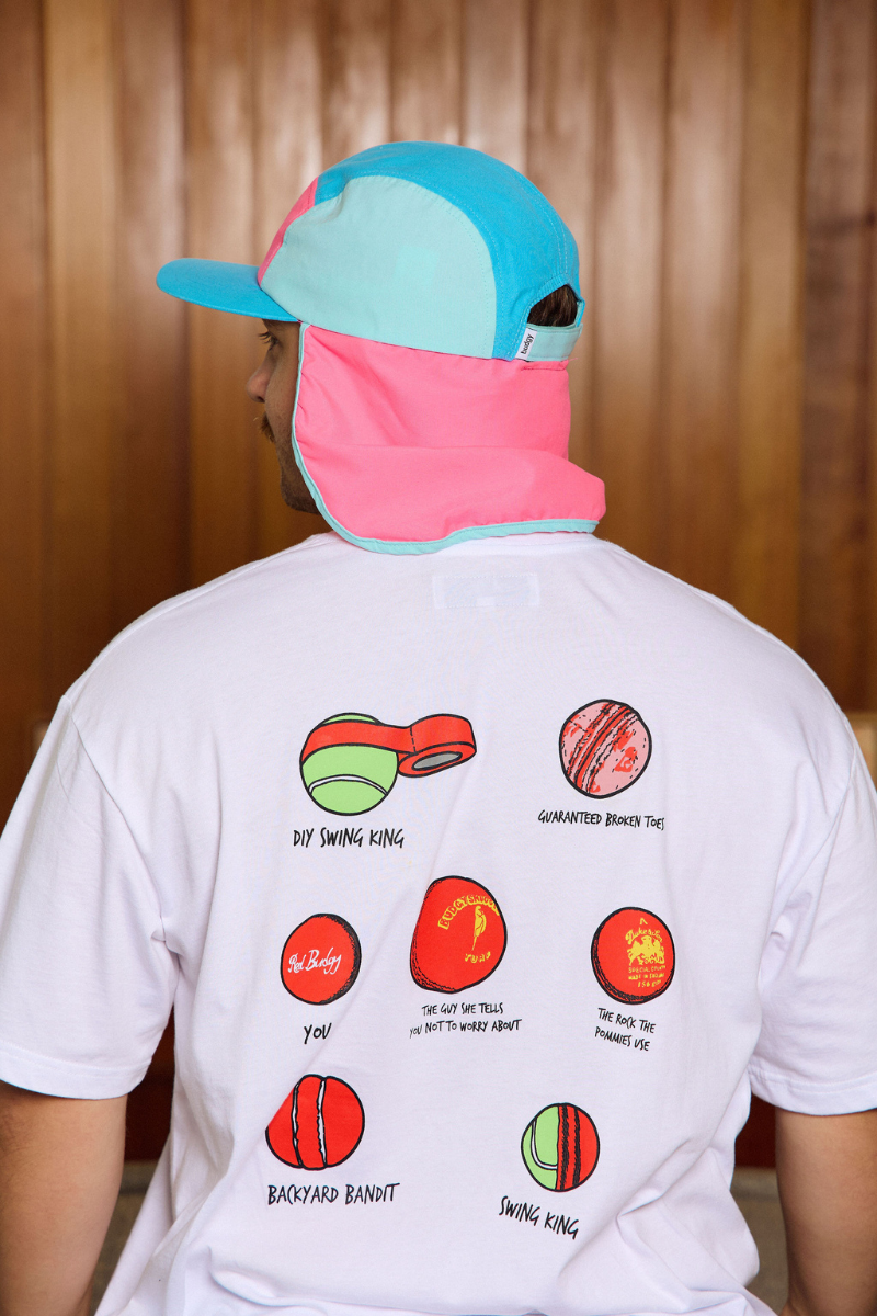 Flap Hat in Pink and Blue