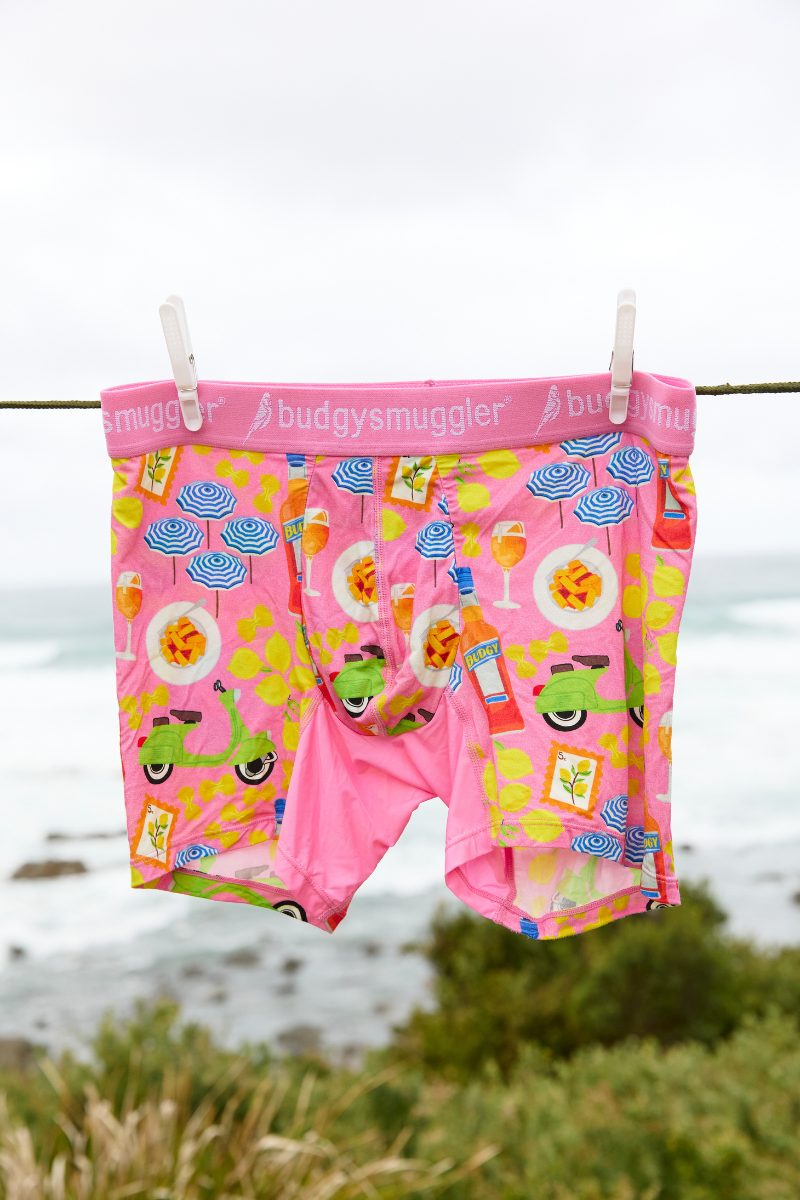 Men's Underwear Trunks in Pink Amalfi