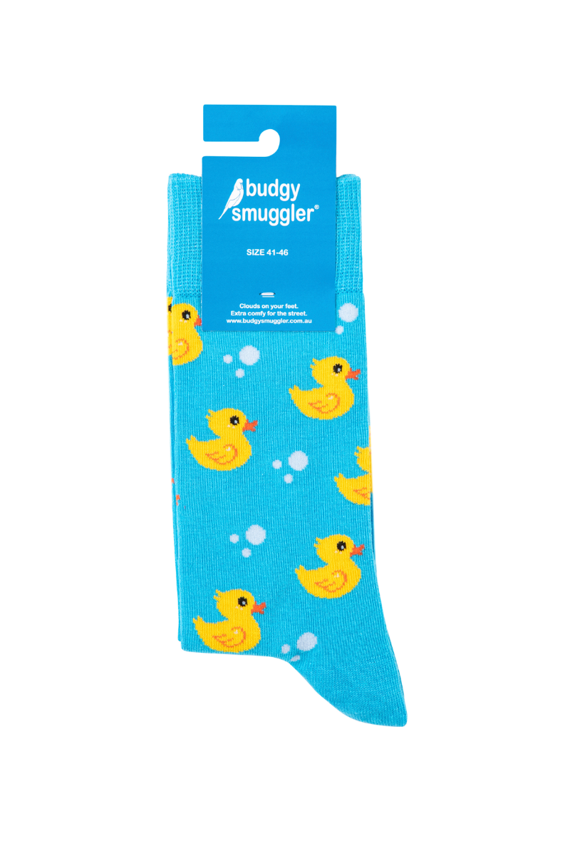 Budgy Socks in Rubber Ducks