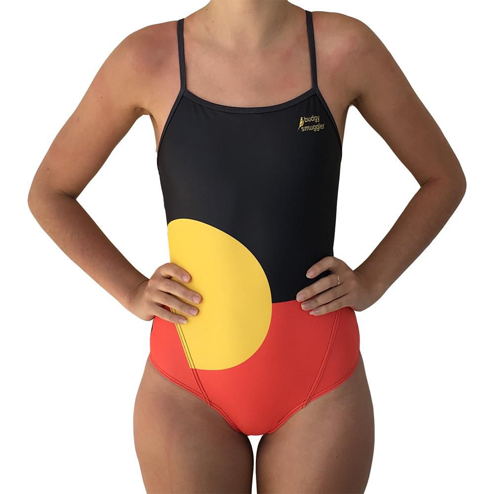 Thin Strap Racer in Aboriginal Flag