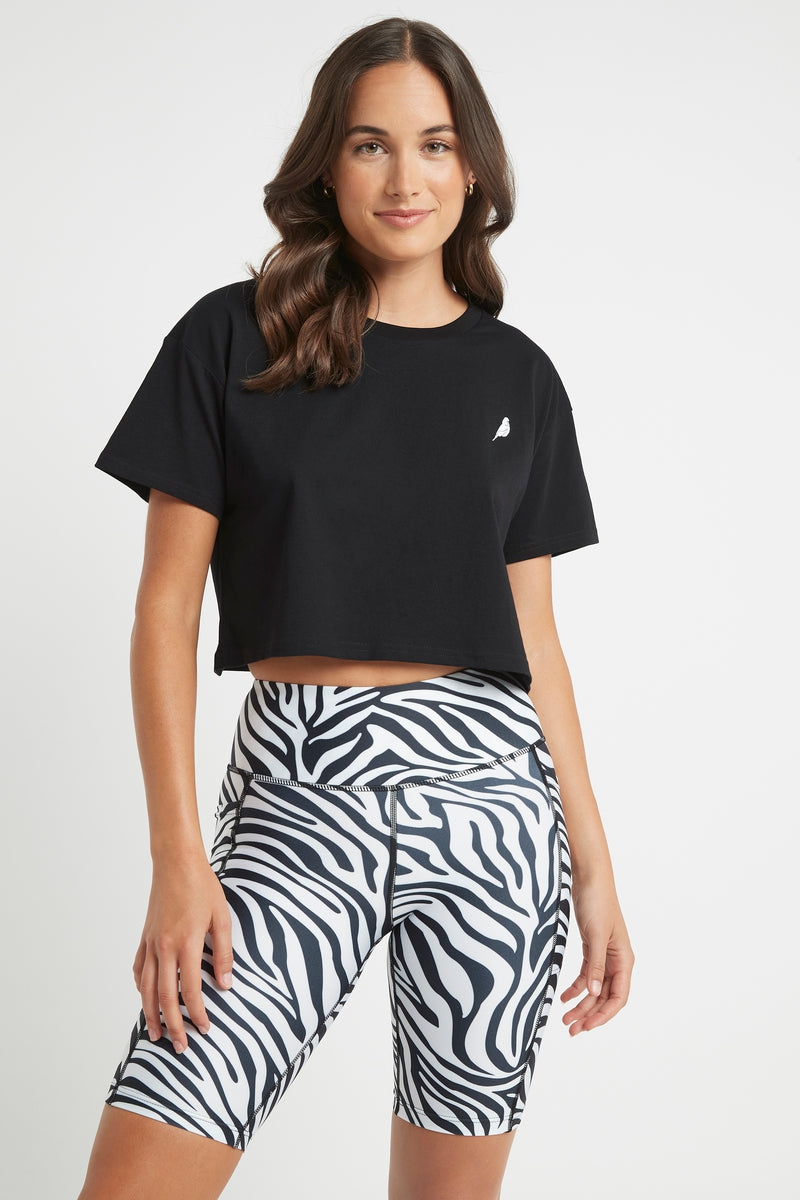 Biker Shorts in Zebra With Pockets