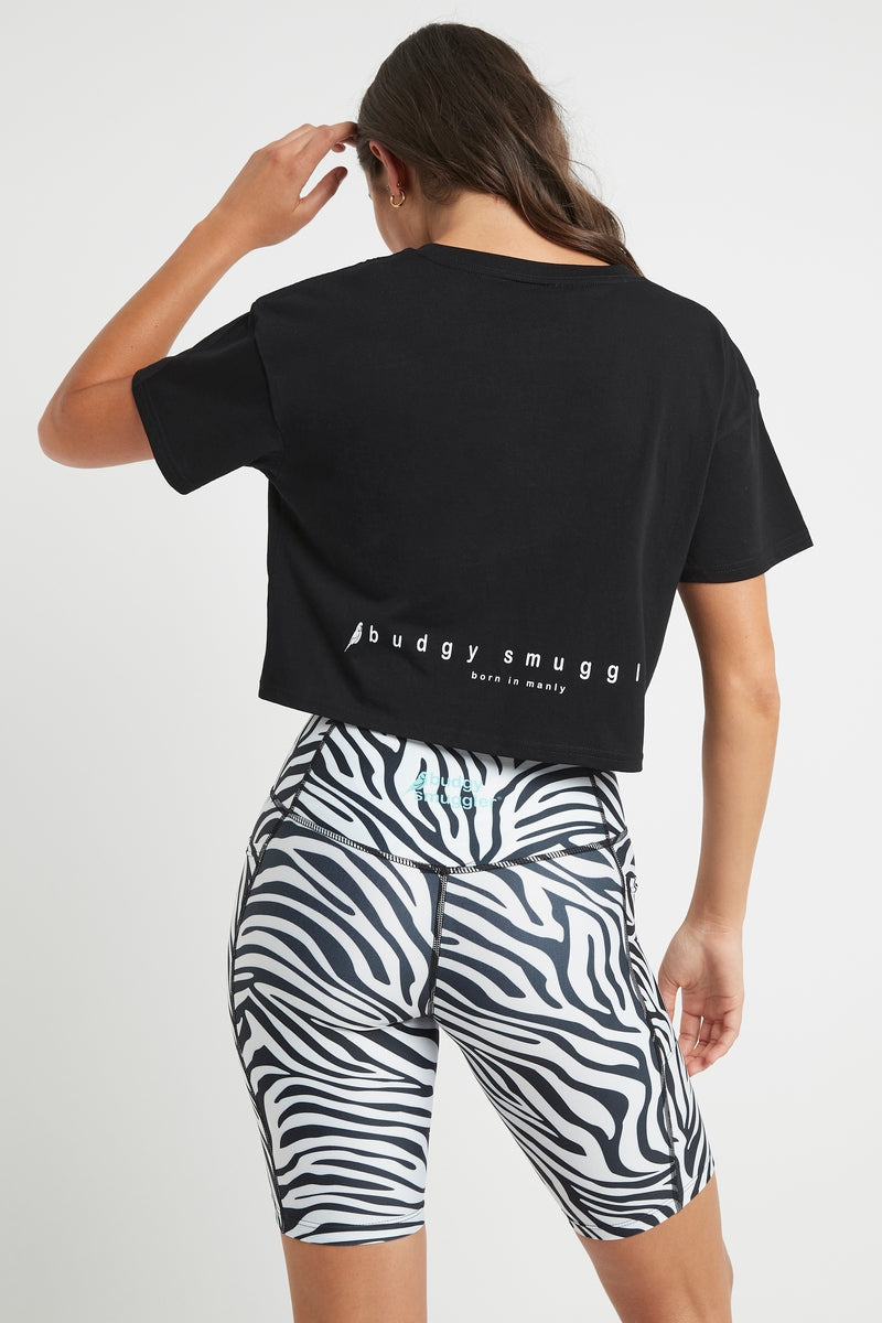 Biker Shorts in Zebra With Pockets