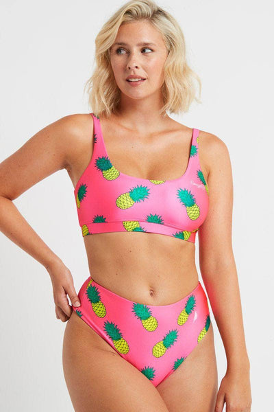 Palm Beach Top in Pink Pineapples